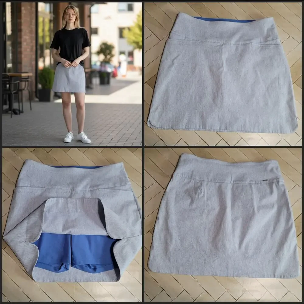 S.C & Co. Light Blue Mini Tummy Control Activewear Skort Size Large